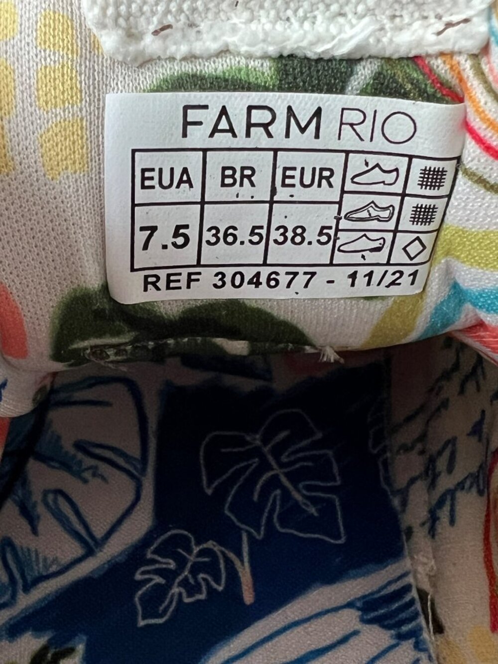 Farm Rio Copacabana Flatform Sneakers, Size 7.5, Excellent Condition! - Picture 7 of 13
